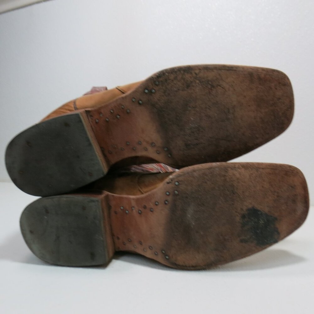 J. B. Dillon Reserve Two Tone Leather Western Kicker Boots Footwear Men's 11.5 - Picture 3 of 7